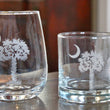 Load image into Gallery viewer, Palmetto & Crescent Moon Engraved Glasses