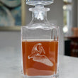Load image into Gallery viewer, Pelican Engraved Whiskey Decanter - 26oz Square Crystal Decanter with Stopper