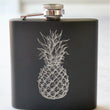 Load image into Gallery viewer, Pineapple Engraved Stainless Steel Flask - 6 oz.