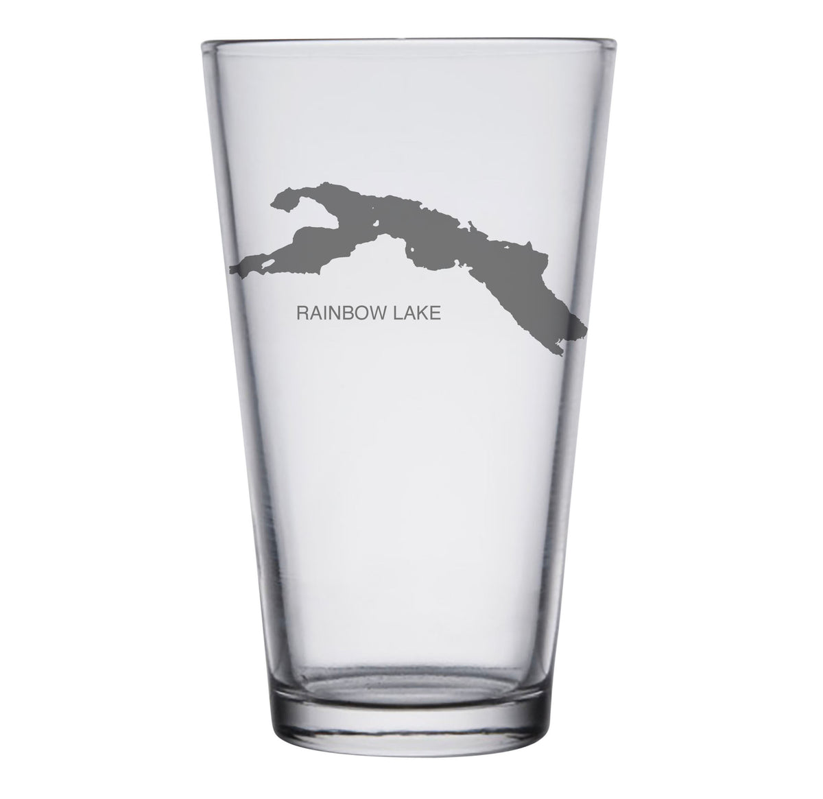 Rainbow Lake (Maine) Map Engraved Glasses HullSpeed Designs