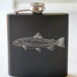 Load image into Gallery viewer, Rainbow Trout Engraved Stainless Steel Flask - 6 oz.