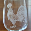 Load image into Gallery viewer, Rooster Engraved Glasses