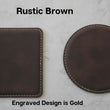 Load image into Gallery viewer, Bison Coaster Set (Slate or Leatherette)