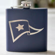 Load image into Gallery viewer, Custom Burgee Engraved Stainless Steel Flask - 6 oz.