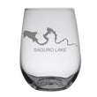 Load image into Gallery viewer, Saguro Lake (AZ) Map Engraved Glasses