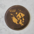 Load image into Gallery viewer, San Juan Islands Coaster Set (Slate or Leatherette)