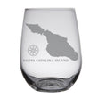 Load image into Gallery viewer, Santa Catalina Island Map Engraved Glasses