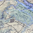 Load image into Gallery viewer, Savannah & Tybee Island Nautical Chart Sherpa Fleece Blanket