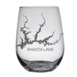 Load image into Gallery viewer, Shasta Lake (CA) Map Engraved Glasses
