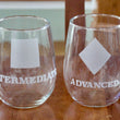 Load image into Gallery viewer, Ski Trail Symbol Engraved Glasses - Beginner to Expert (set of 4)