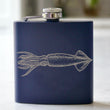 Load image into Gallery viewer, Squid Engraved Stainless Steel Flask - 6 oz.