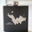 Load image into Gallery viewer, St. Barthelemy (St. Barts) Engraved Stainless Steel Flask - 6 oz.
