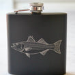 Load image into Gallery viewer, Striped Bass Engraved Stainless Steel Flask - 6 oz. (Copy)