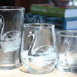 Load image into Gallery viewer, Swan Engraved Glasses