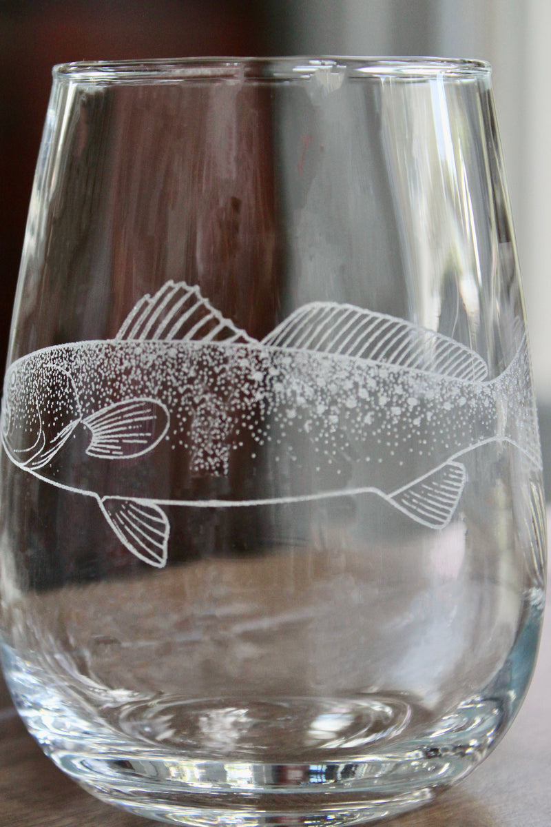 Speckled Trout Engraved Glasses HullSpeed Designs