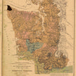 Load image into Gallery viewer, Washington Territory Map - Native American Tribes 1876 - Nautical Chart Print - Paper | Canvas | Metal