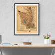 Load image into Gallery viewer, Washington Territory Map - Native American Tribes 1876 - Nautical Chart Print - Paper | Canvas | Metal
