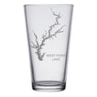 Load image into Gallery viewer, West Point Lake (GA) Map Engraved Glasses