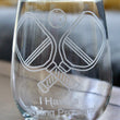 Load image into Gallery viewer, Pickleball Engraved Glasses - "I Have a Dinking Problem"