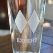 Load image into Gallery viewer, Ski Trail Symbol Engraved Glasses - Expert