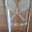 Load image into Gallery viewer, Tennis Engraved Glasses - "Game.Set.Match"