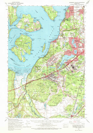 Anderson Island Topographic Map 1959