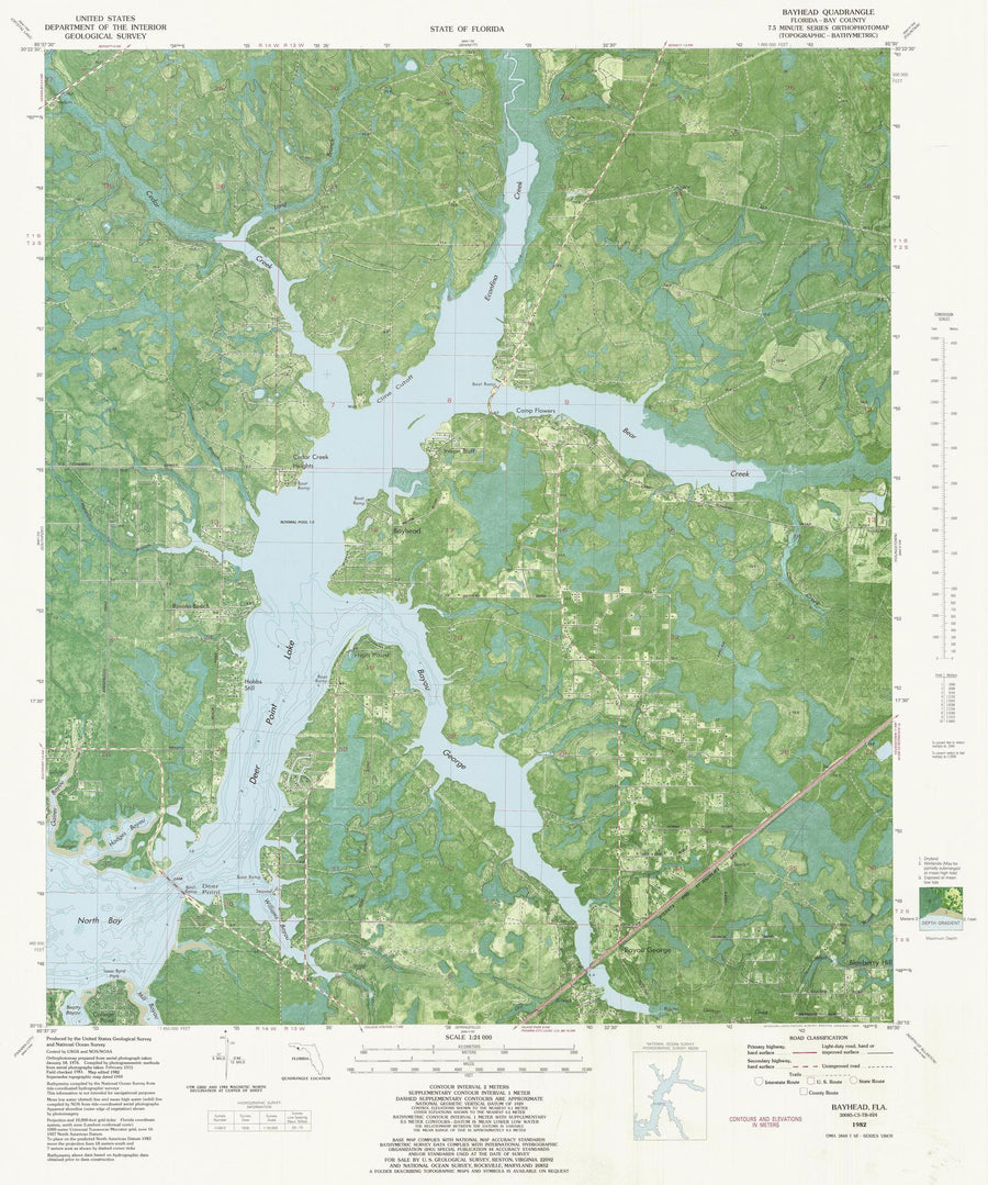 Bayhead, Florida Map - 1982
