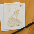 Load image into Gallery viewer, Block Island Map Notecards (1914) 4.25"x5.5"