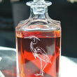 Load image into Gallery viewer, Blue Heron Engraved Whiskey Decanter - 26oz Square Crystal Decanter with Stopper