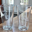 Load image into Gallery viewer, Blue Heron Engraved Glasses