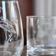 Load image into Gallery viewer, Blue Heron Engraved Glasses
