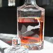 Load image into Gallery viewer, Cape Cod Engraved Whiskey Decanter - 26oz Square Crystal Decanter with Stopper