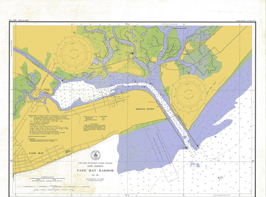 Cape May Harbor Map - Colored