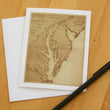 Load image into Gallery viewer, Chesapeake Bay & Delaware Bay Map Notecards (1912) 4.25"x5.5"