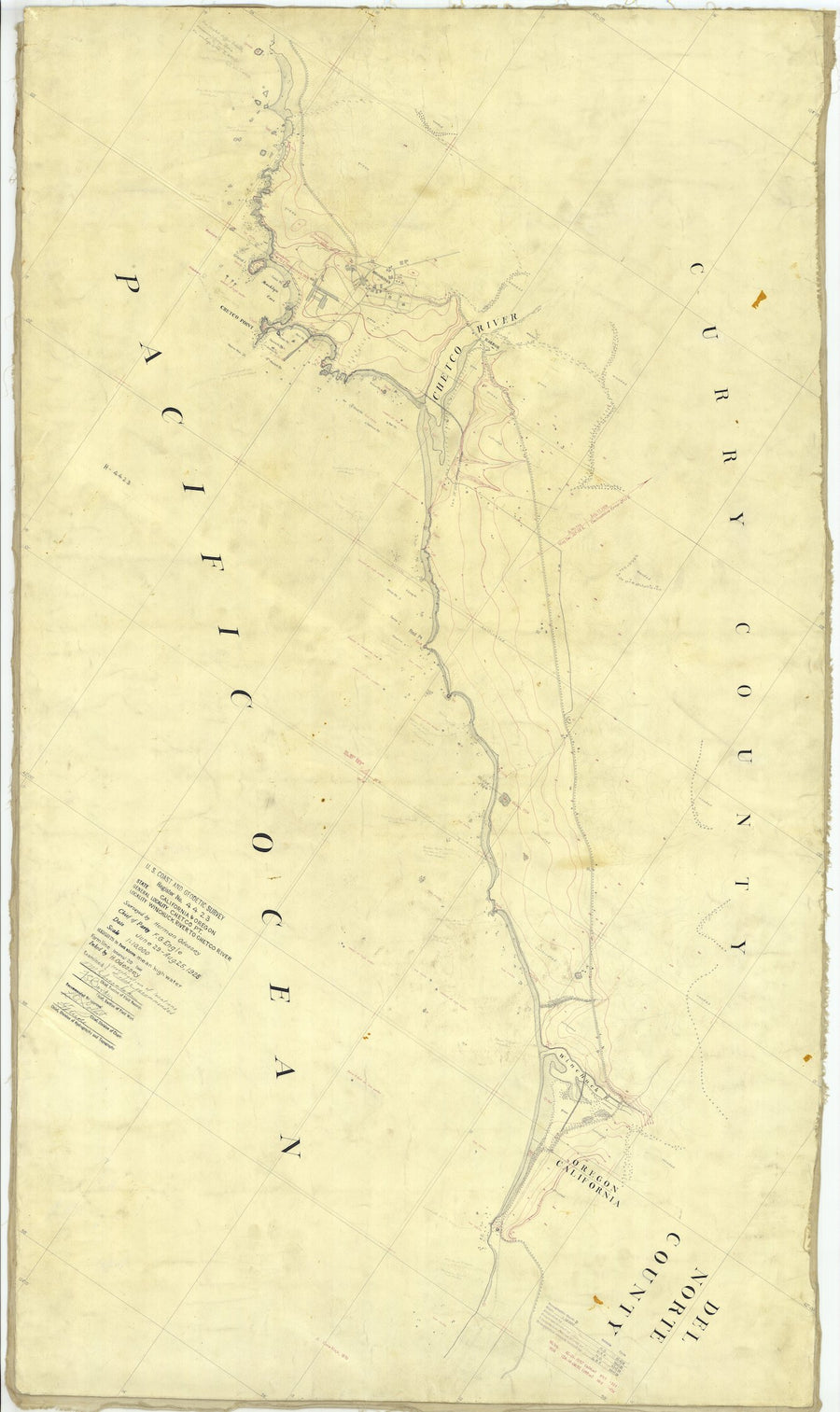Chetco River Map - 1928