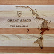 Load image into Gallery viewer, Great Abaco Map Engraved Wooden Serving Board & Bar Board