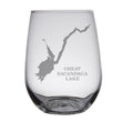 Load image into Gallery viewer, Great Scandaga Lake Map Engraved Glasses
