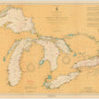 Load image into Gallery viewer, Great Lakes Map - 1921