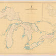 Load image into Gallery viewer, Great Lakes Map - 1938