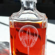 Load image into Gallery viewer, Horseshoe Crab Engraved Whiskey Decanter - 26oz Square Crystal Decanter with Stopper