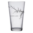 Load image into Gallery viewer, Kerr Lake (VA) Map Engraved Glasses