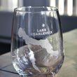 Load image into Gallery viewer, Lake Charlevoix Map Engraved Glasses