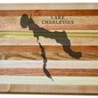 Load image into Gallery viewer, Lake Charlevoix Map Engraved Wooden Serving Board & Bar Board