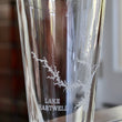 Load image into Gallery viewer, Lake Hartwell (GA/SC) Map Engraved Glasses