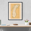 Load image into Gallery viewer, Lake Michigan Map - 1909