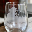 Load image into Gallery viewer, Lake St Clair Map Engraved Glasses