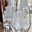 Load image into Gallery viewer, Lake St Clair Map Engraved Glasses