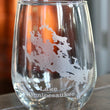 Load image into Gallery viewer, Lake Winnipesaukee Map Engraved Glasses