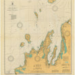 Load image into Gallery viewer, Lake Michigan - Manitou & Fox Islands Notecards (1927) 4.25"x5.5"