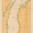 Load image into Gallery viewer, Lake Michigan Map - 1909